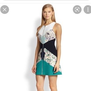 BCBG MaxAzria Alaina Geometric Flower Dress